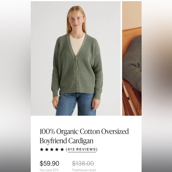 Oversized Boyfriend Cardigan - Picture 2 of 4